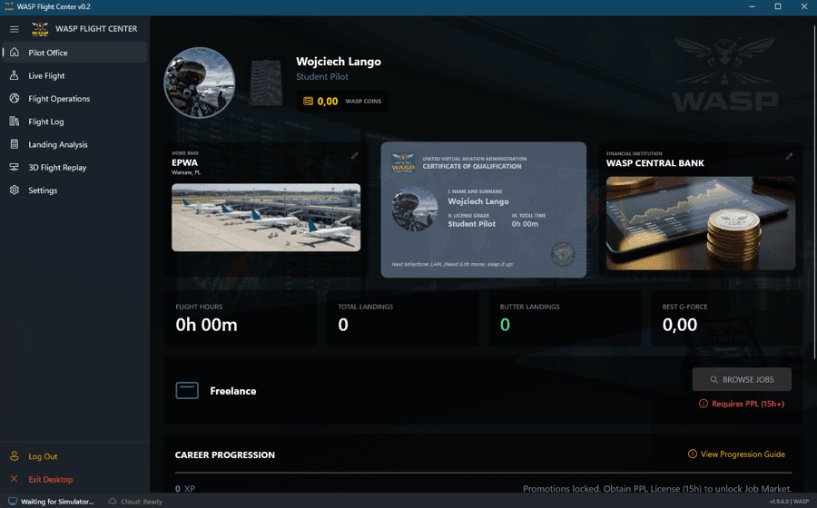 WASP Pilot Office Dashboard